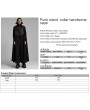 Punk Rave Black Gothic Punk Stand Up Collar Handsome Cape for Men