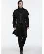 Punk Rave Black Gothic Retro Zip Front Cloak Style Jacket for Men