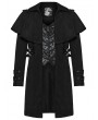 Punk Rave Black Gothic Retro Zip Front Cloak Style Jacket for Men