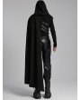 Punk Rave Black Gothic Punk Asymmetric Detachable Half Cloak for Men