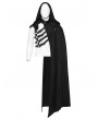 Punk Rave Black Gothic Punk Asymmetric Detachable Half Cloak for Men