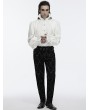 Punk Rave White Gothic Stand Collar Palace Gorgeous Shirt for Men