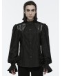 Punk Rave Black Gothic Stand Collar Palace Gorgeous Shirt for Men