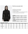 Punk Rave Black Gothic Lace Up Front Skeleton Structured Shirt for Men