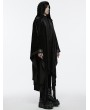 Punk Rave Black Gothic Dark Mage Hooded Robe Coat for Men