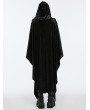 Punk Rave Black Gothic Dark Mage Hooded Robe Coat for Men