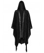 Punk Rave Black Gothic Dark Mage Hooded Robe Coat for Men