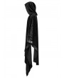 Punk Rave Black Gothic Dark Mage Hooded Robe Coat for Men