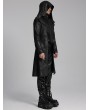 Punk Rave Black Gothic Wizard Men's Hooded Zipper Front Jacket