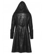 Punk Rave Black Gothic Wizard Men's Hooded Zipper Front Jacket