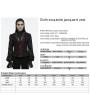 Punk Rave Red Gothic Exquisite Jacquard Flip Collar Vest for Men