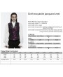 Punk Rave Violet Gothic Exquisite Jacquard Flip Collar Vest for Men