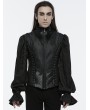 Punk Rave Black Gothic Gorgeous Texture Pleated Zip Up Vest for Men