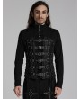 Punk Rave Black Gothic Punk Personality Front Buckle Hollow Vest for Men