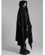 Punk Rave Black Gothic Decadent Dark Mage Hooded Robe Coat for Men