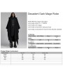 Punk Rave Black Gothic Decadent Dark Mage Hooded Robe Coat for Men