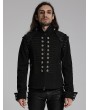 Punk Rave Black Gothic Punk Military Men's Jacket with Detachable Sleeves