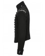 Punk Rave Black Gothic Punk Military Men's Jacket with Detachable Sleeves