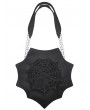 Dark in love Black Gothic Spider Web Embroidered Hollow Shoulder Bag