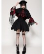 Dark in love Black Gothic Vampire Shadow Bat-Shaped Capelet for Women