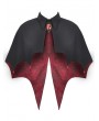 Dark in love Black Gothic Vampire Shadow Bat-Shaped Capelet for Women