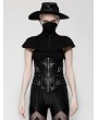 Dark in love Black Gothic Punk Mysterious Assassin High-Collar Cape for Women