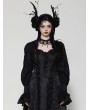 Dark in love Black Gothic Dark Pattern Puff Sleeve Shrug for Women