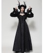 Dark in love Black Gothic Dark Pattern Puff Sleeve Shrug for Women