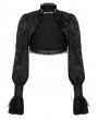 Dark in love Black Gothic Dark Pattern Puff Sleeve Shrug for Women