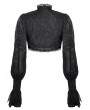 Dark in love Black Gothic Dark Pattern Puff Sleeve Shrug for Women