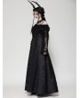 Dark in love Black Gothic Rose Pattern Romantic Lace Cape for Women