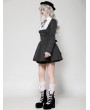 Dark in love Black Gothic Striped Ruffle Lace Trim Scholarly Academy Dress