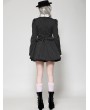 Dark in love Black Gothic Striped Ruffle Lace Trim Scholarly Academy Dress