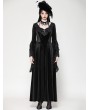 Dark in love Black Vintage Velvet Romantic Gothic Oversized Sleeve Maxi Dress