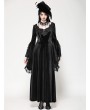 Dark in love Black Vintage Velvet Romantic Gothic Oversized Sleeve Maxi Dress