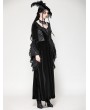 Dark in love Black Vintage Velvet Romantic Gothic Oversized Sleeve Maxi Dress