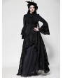 Dark in love Black Gothic Multi-Layer Ruffled Noble Blouse for Women