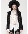 Dark in love Black Chic Knight Gothic Oversized Collar Short Jacket for Women