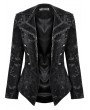 Dark in love Black Chic Knight Gothic Oversized Collar Short Jacket for Women