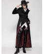 Dark in love Black Gothic Vampire Count Double Breasted Long Jacket for Women