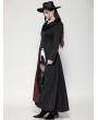 Dark in love Black Gothic Vampire Count Double Breasted Long Jacket for Women