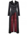 Dark in love Black Gothic Vampire Count Double Breasted Long Jacket for Women