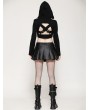 Dark in love Black Gothic Punk Sassy Girl PU Leather Low-Waisted Skirt