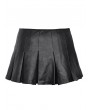 Dark in love Black Gothic Punk Sassy Girl PU Leather Low-Waisted Skirt