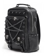 Devil Fashion Black Gothic Punk Skull Studded Pentagram Chain Backpack