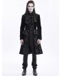 Devil Fashion Black Retro Gothic Printing Victorian Velvet Jabot Party Coat for Men