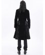 Devil Fashion Black Retro Gothic Printing Victorian Velvet Jabot Party Coat for Men