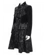 Devil Fashion Black Retro Gothic Printing Victorian Velvet Jabot Party Coat for Men