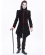 Devil Fashion Black and Red Gothic Vintage Pattern Velvet Party Tailcoat for Men