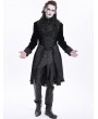 Devil Fashion Black Gothic Vintage Velvet Double Breasted Lapel Tailcoat for Men